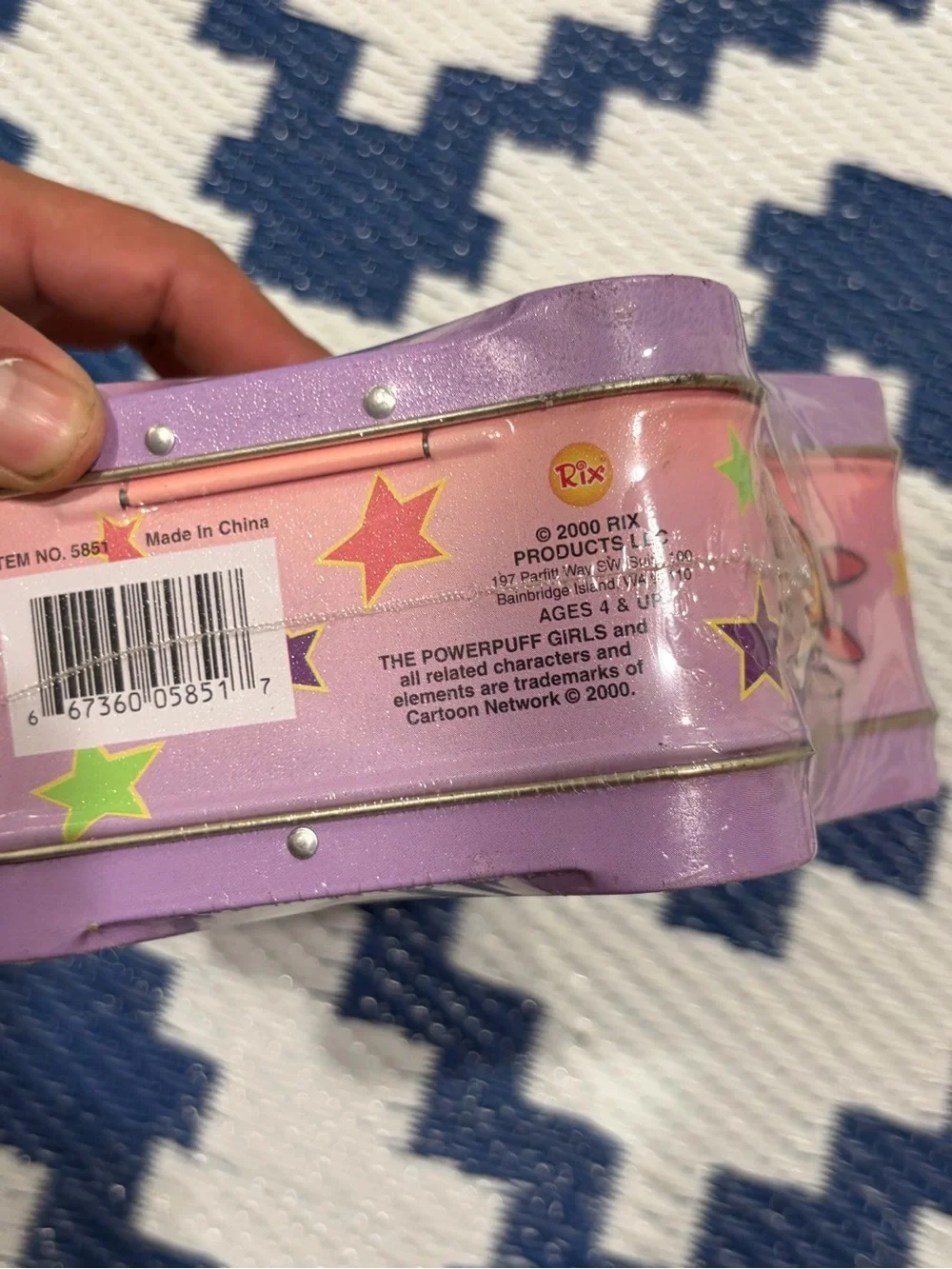 The Powerpuff Girls Star Tin with Strap Sealed Cartoon Network 2000 Sealed New